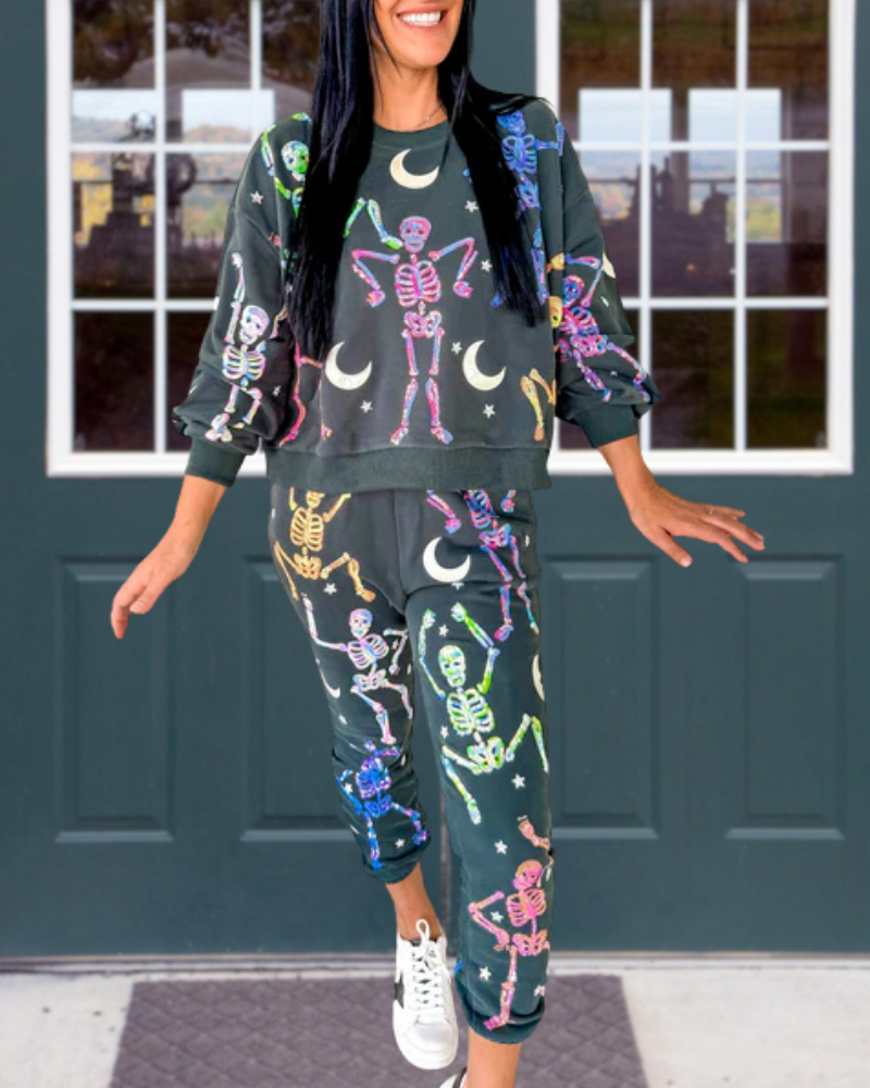 Dancing Skeleton Print Set