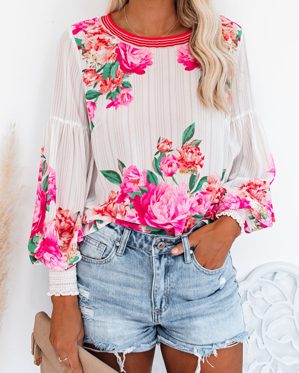 Rose Printed Blouse