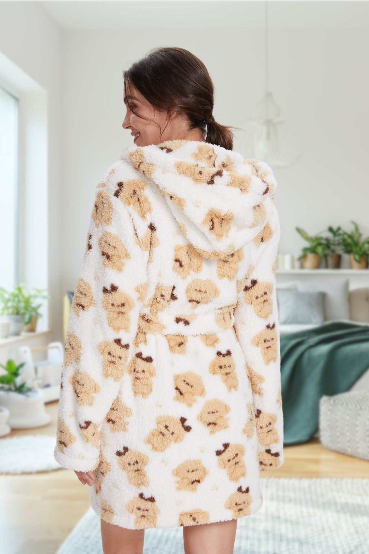 Plush Hooded Robe Puppy Pajama