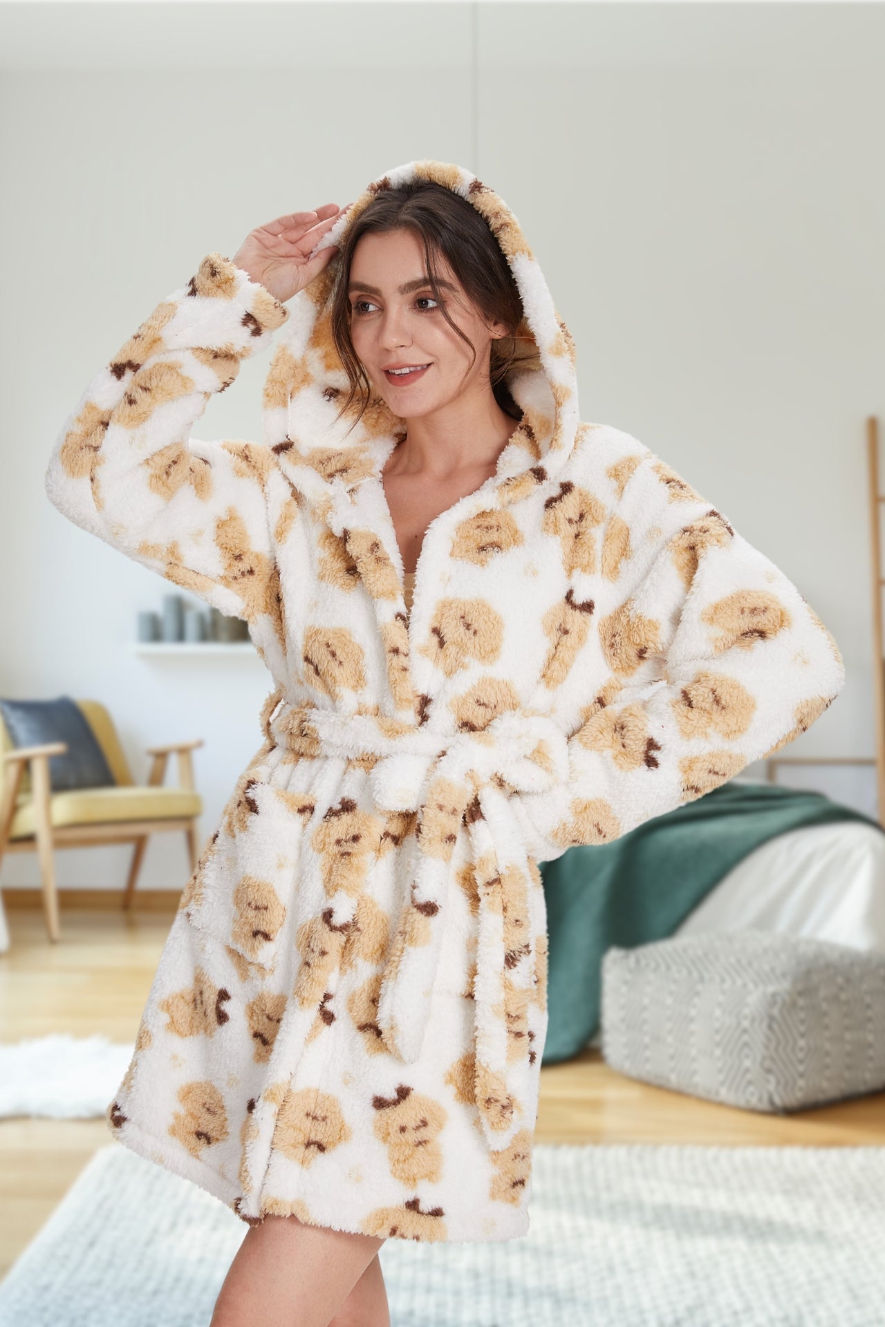 Plush Hooded Robe Puppy Pajama