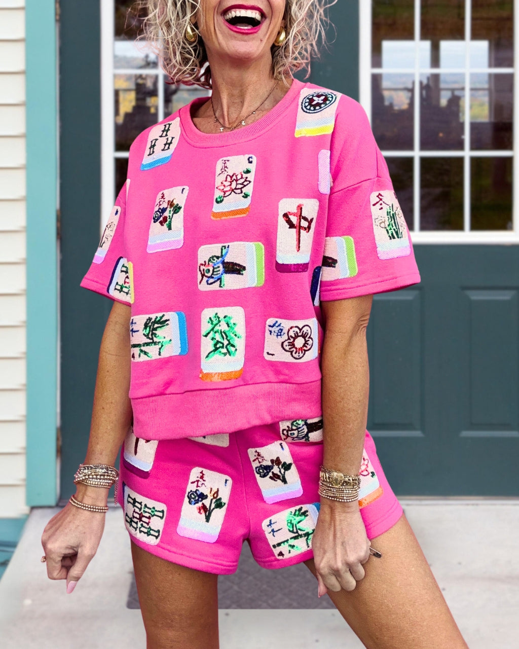 Mahjong Sequin Cotton Set