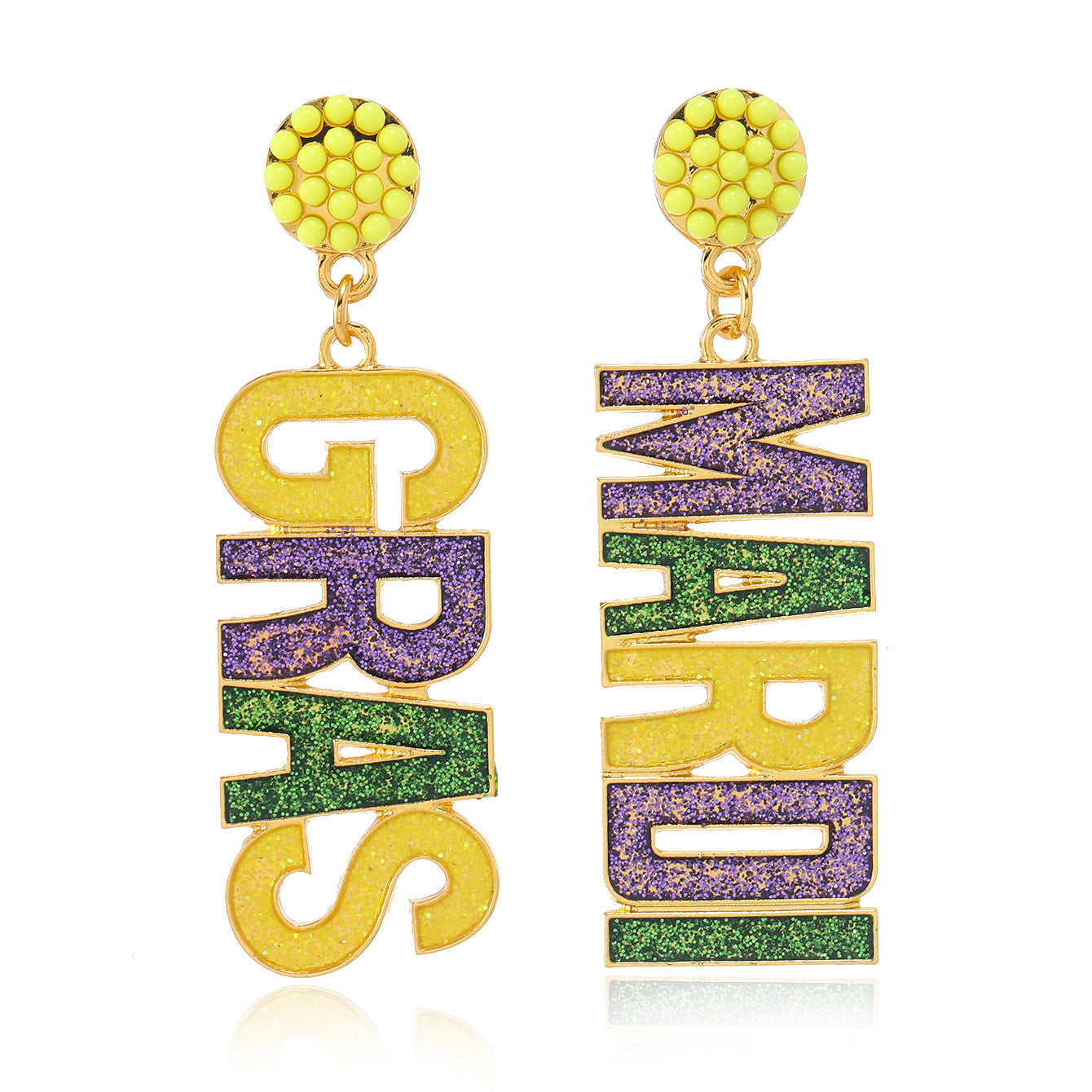 Fun Mardi Gras Earrings