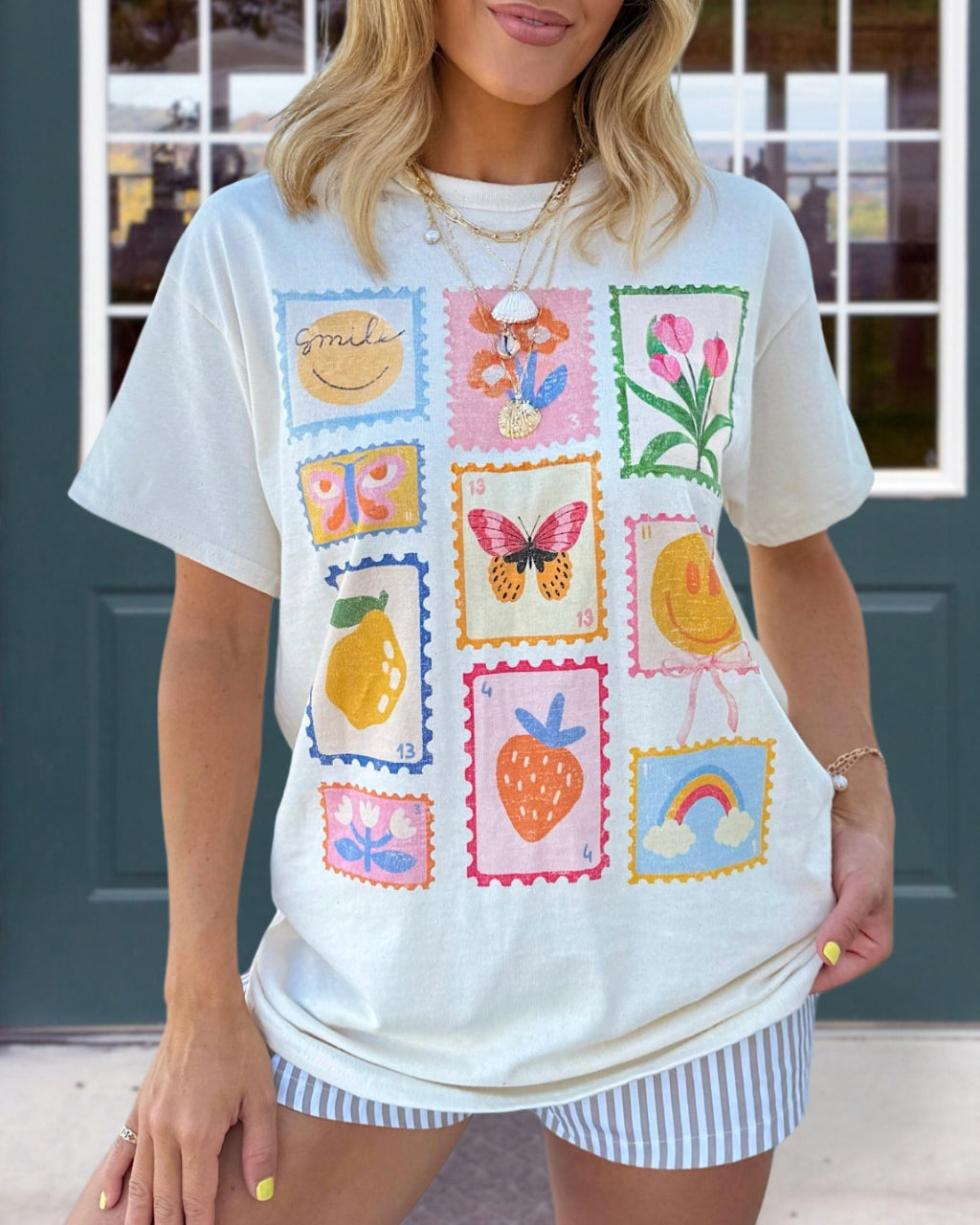 Good Vibes Stamps Graphic Tee