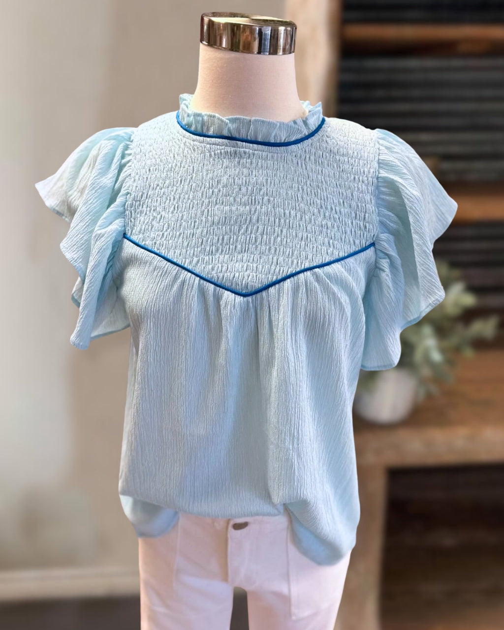 Wrinkle Blue Tee
