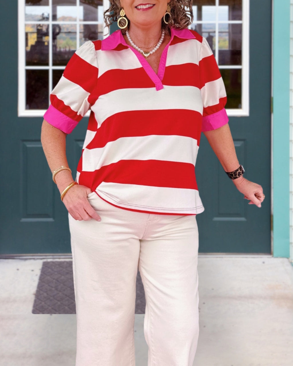 Bold Stripe Statement Top