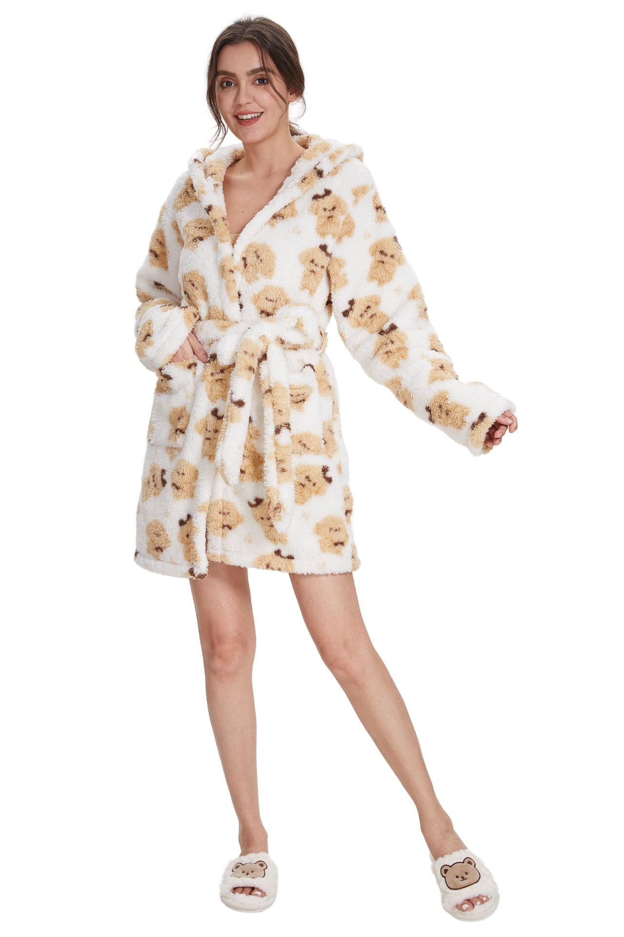 Plush Hooded Robe Puppy Pajama