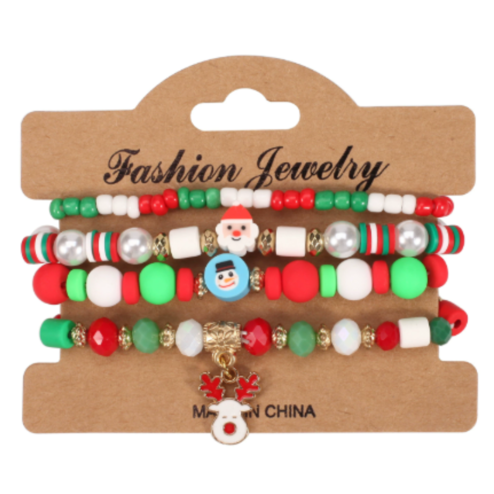 Christmas Element Bead Bracelet