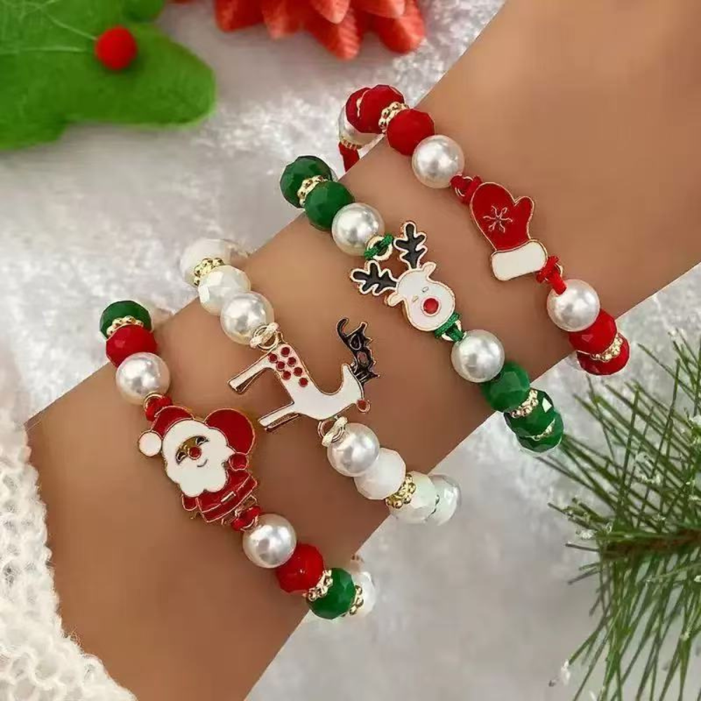 Unique Christmas Beaded Bracelet