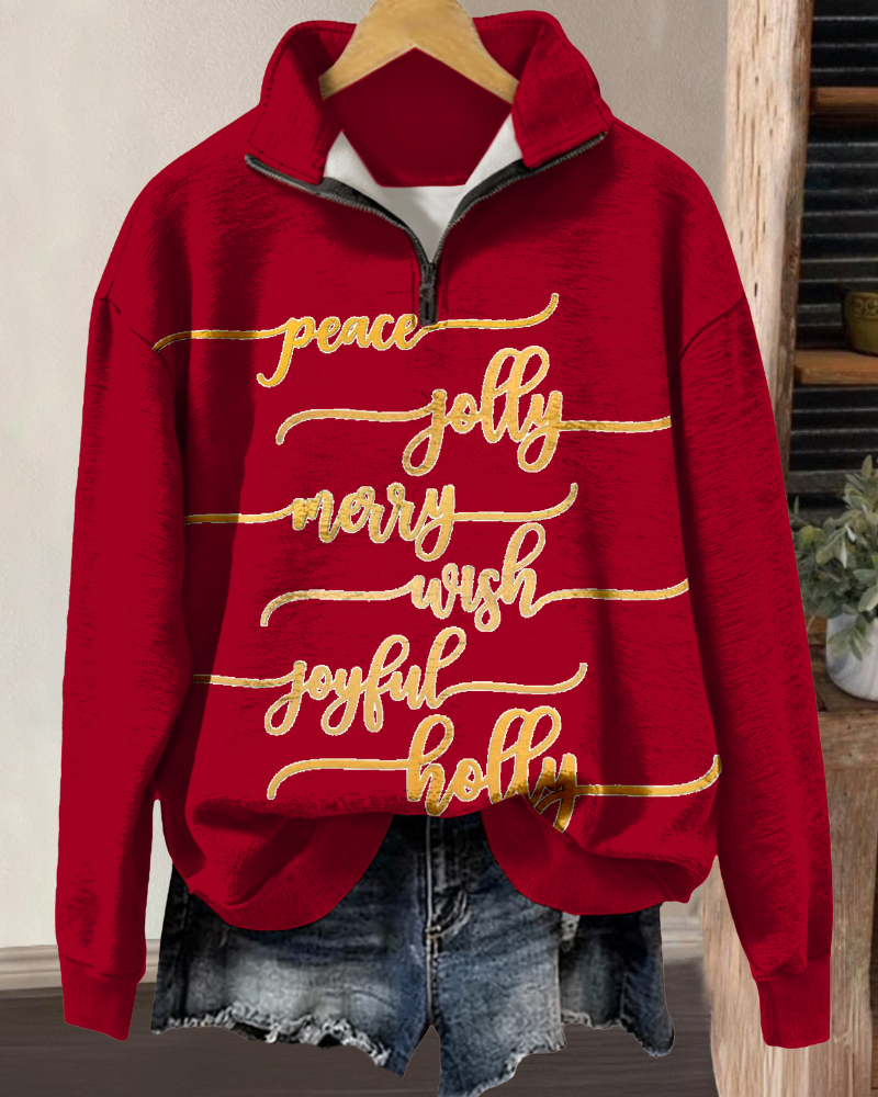 Christmas Wishes Half-Zip Pullover