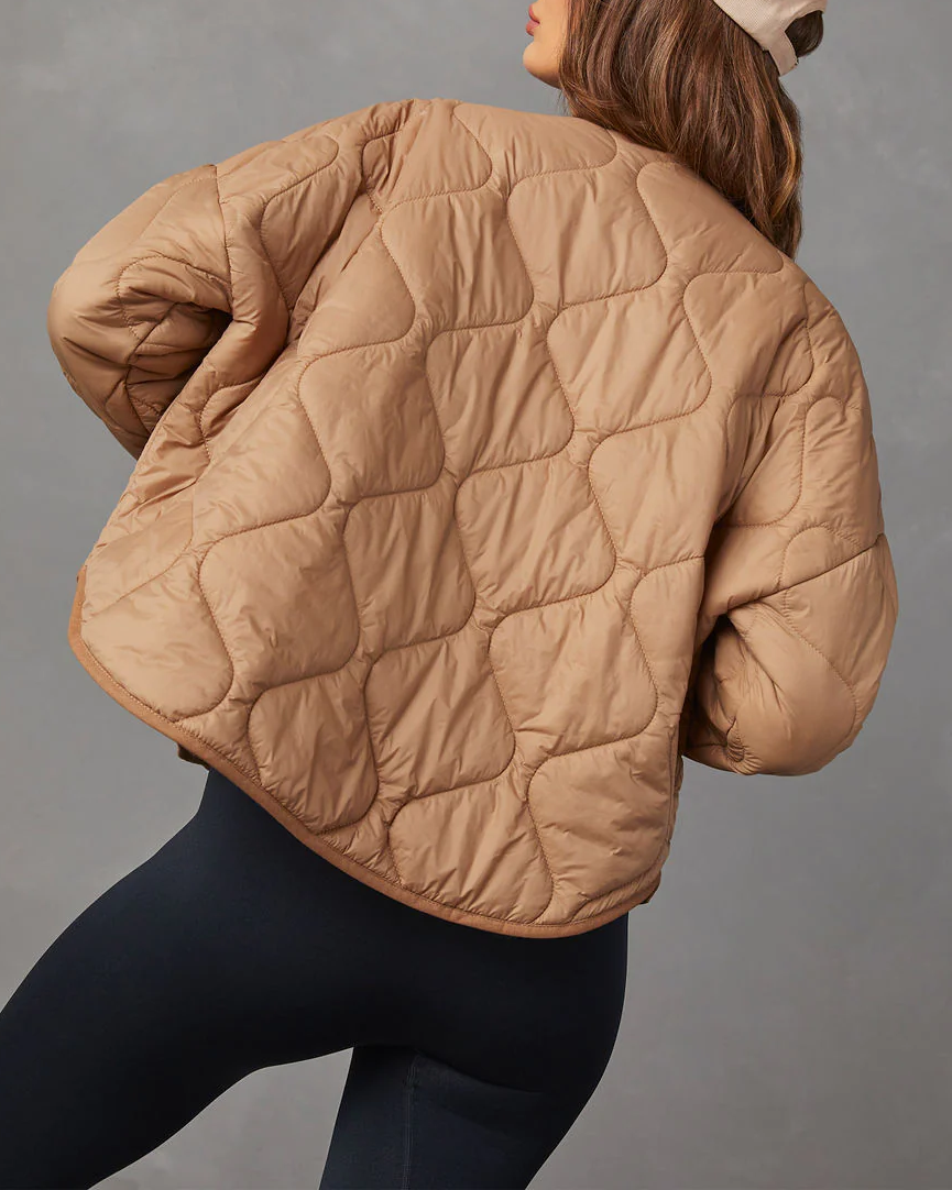 Wave Quilted Cropped Jacket