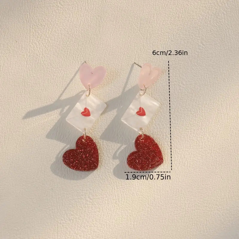 Romantic Heart Trim Earrings