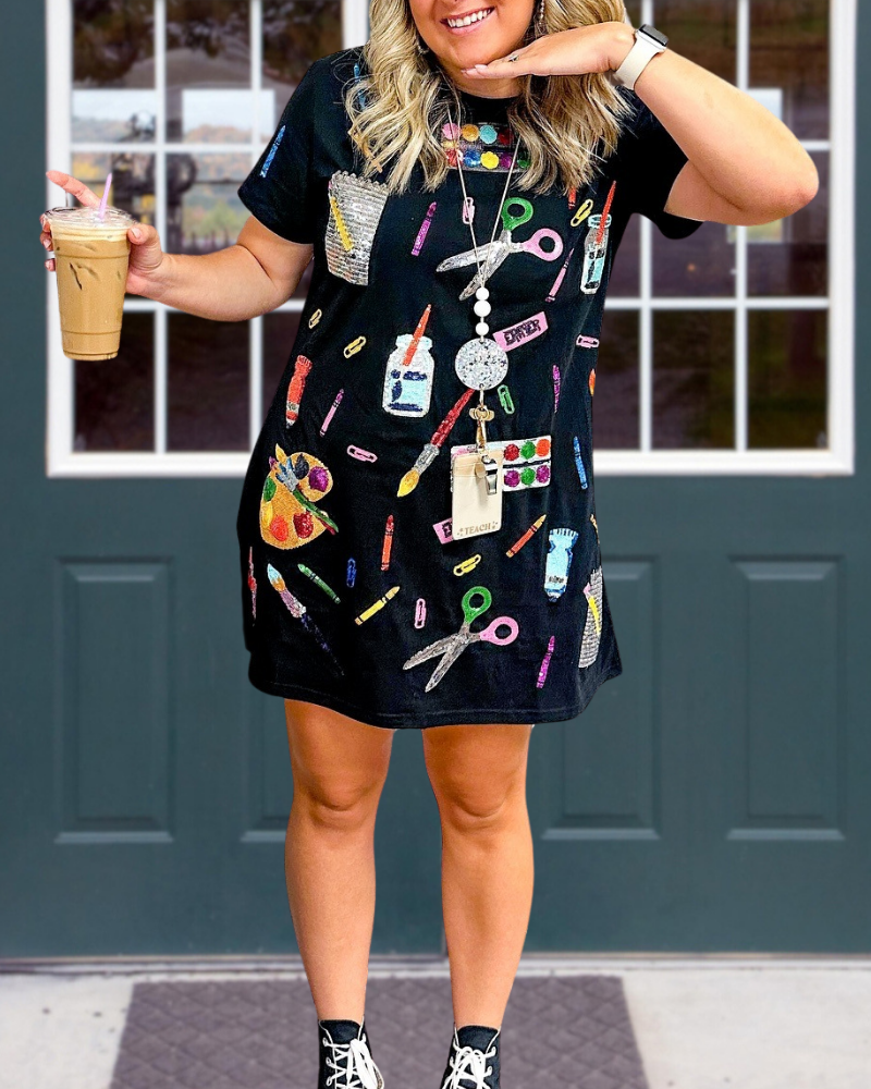 Painting Tools Sequin Dress