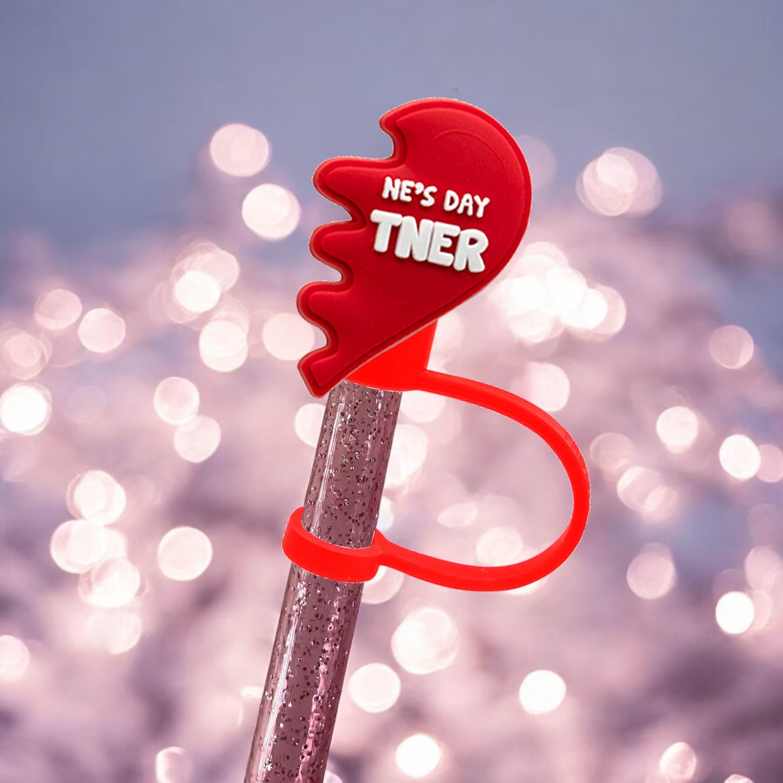 Valentine's Day Heart Straw Protector