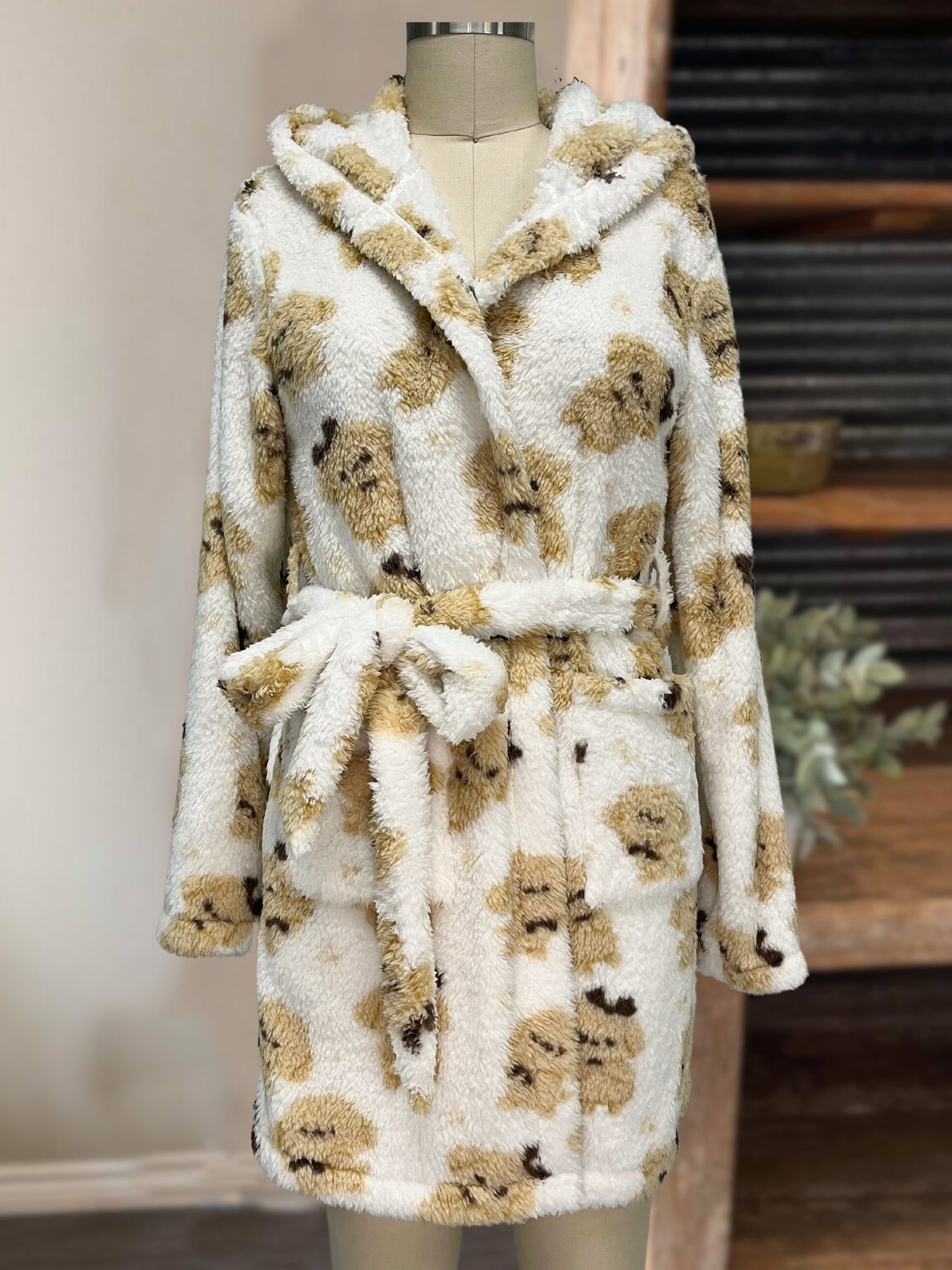 Plush Hooded Robe Puppy Pajama