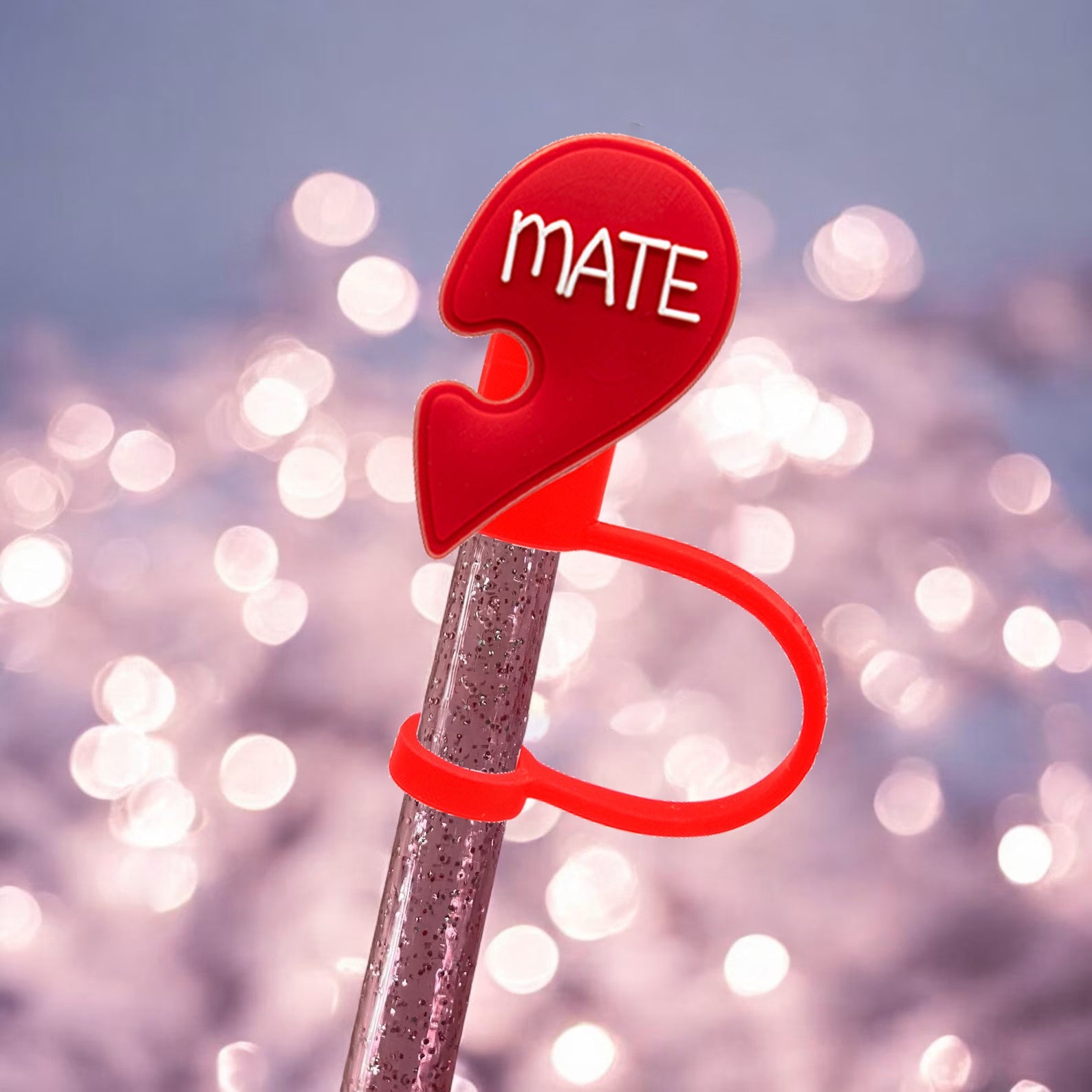 Valentine's Day Heart Straw Protector