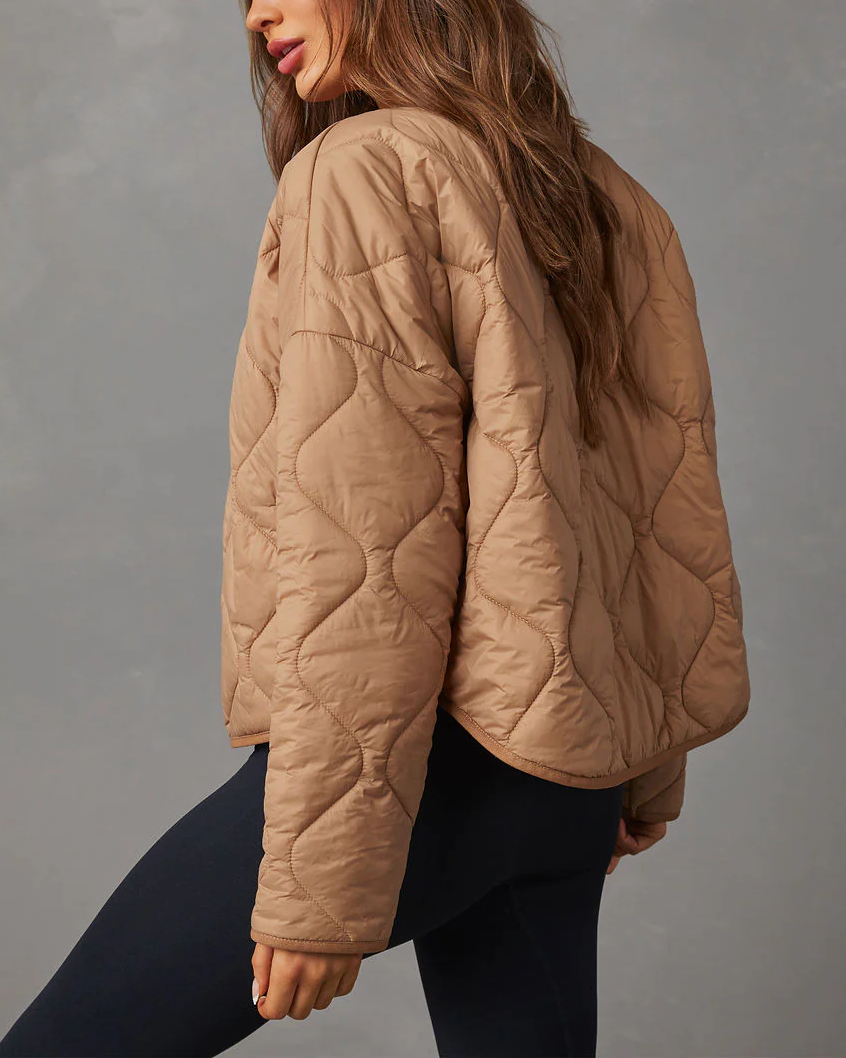 Wave Quilted Cropped Jacket