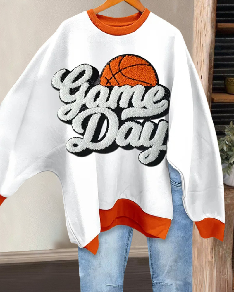 Basketball Gameday Printed Sweatshirt
