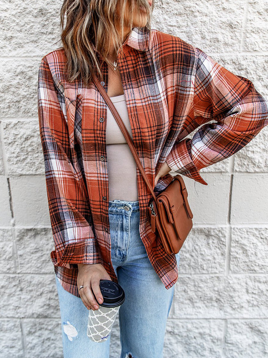 Breathable Plaid Boyfriend Shirt