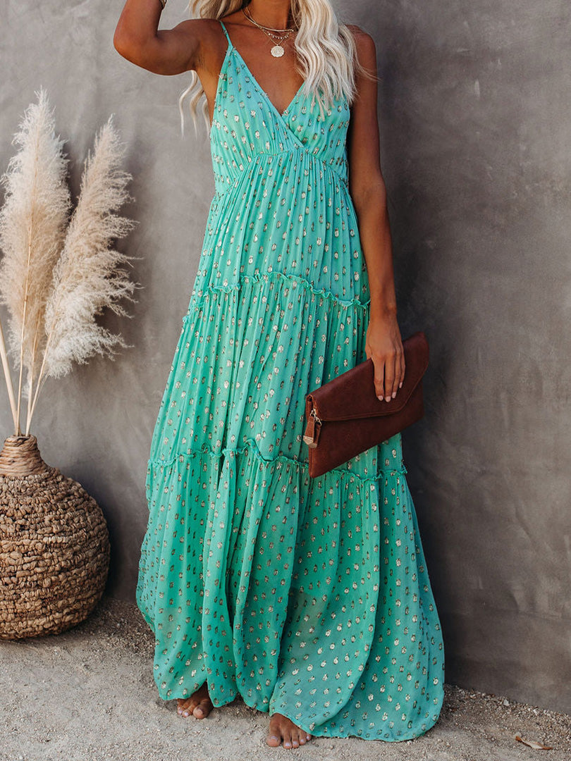 leopard-print chiffon maxi dress