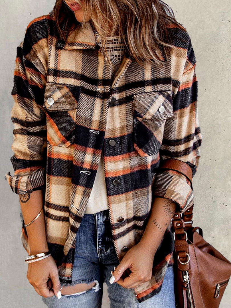 Classic Plaid Shirt Jacket