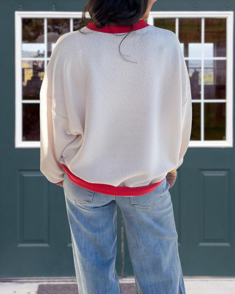 Merry Print Crew Neck Sweatshirt