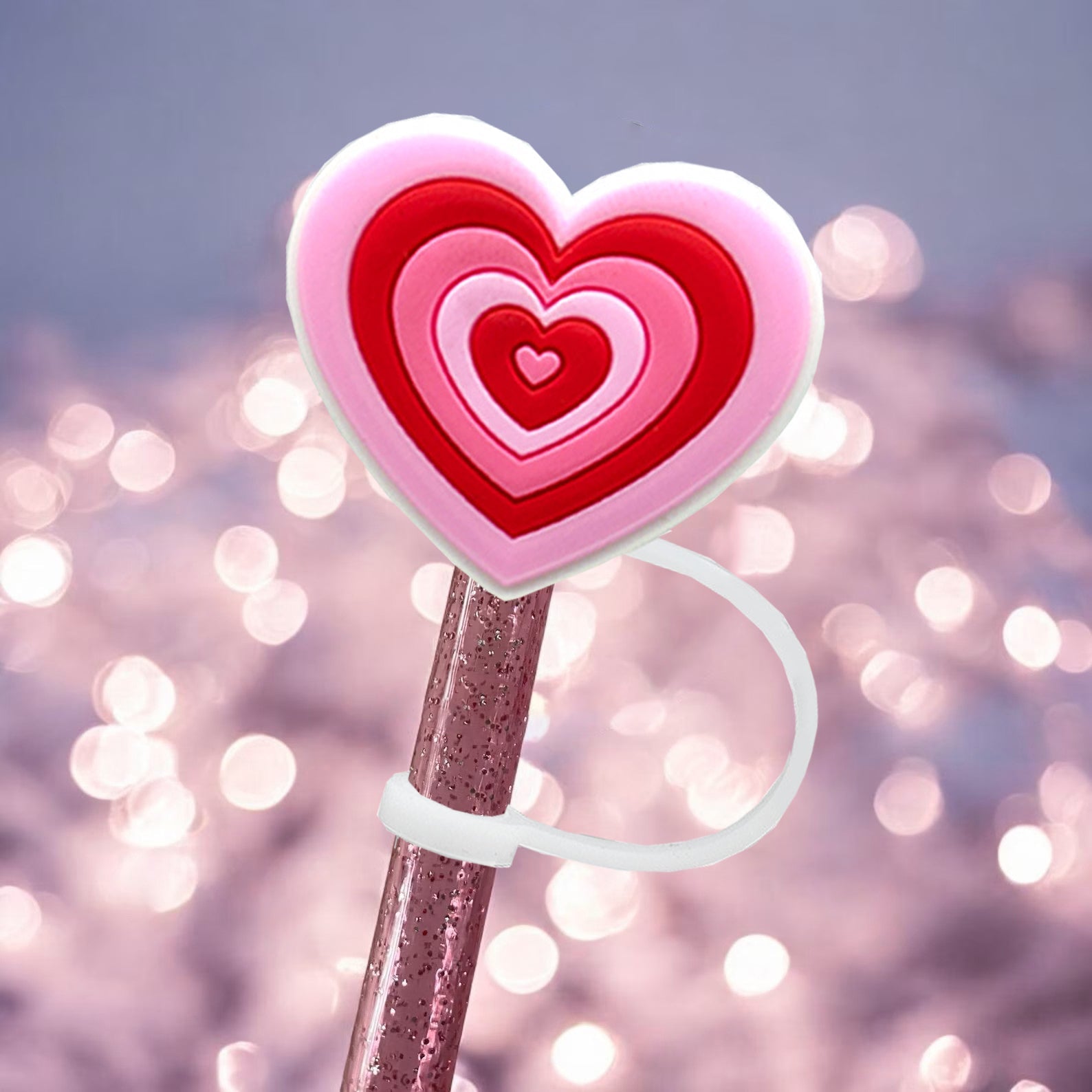 Valentine's Day Heart Straw Protector