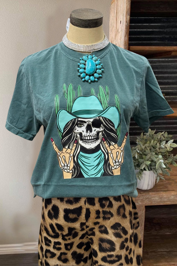 Skeleton Cowgirl Tee