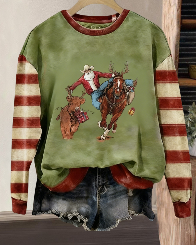 Christmas Western Cowboy Sweatshirt
