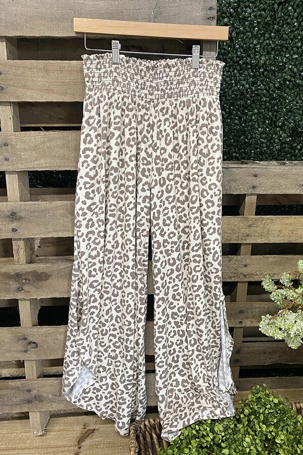 Leopard Smocked Pants