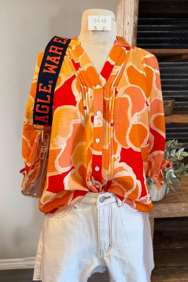 Sunshine Abstract Print Blouse