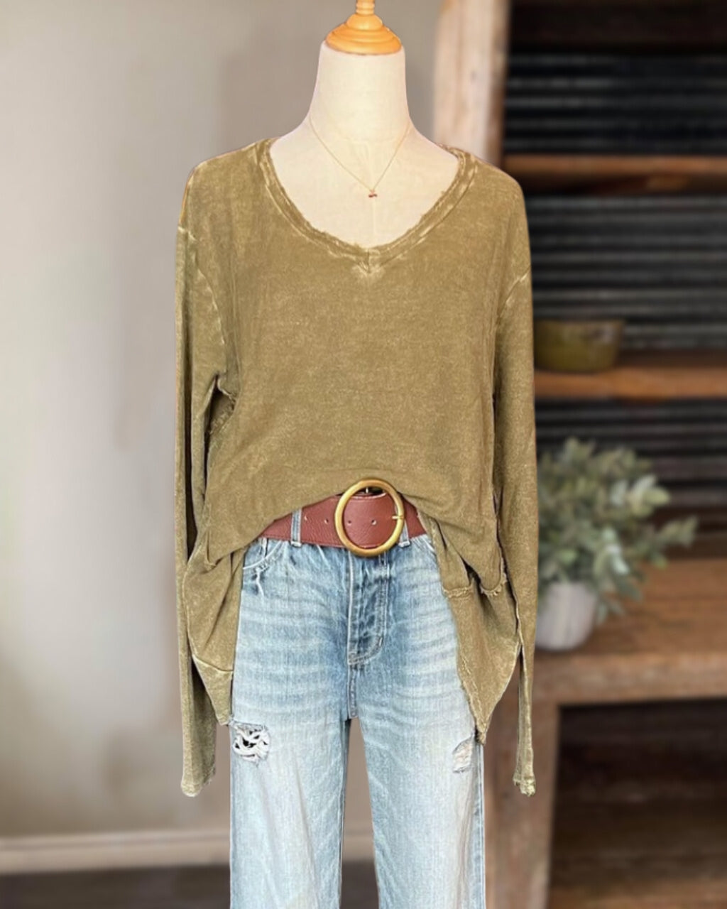 Vintage Wash Relaxed Pullover