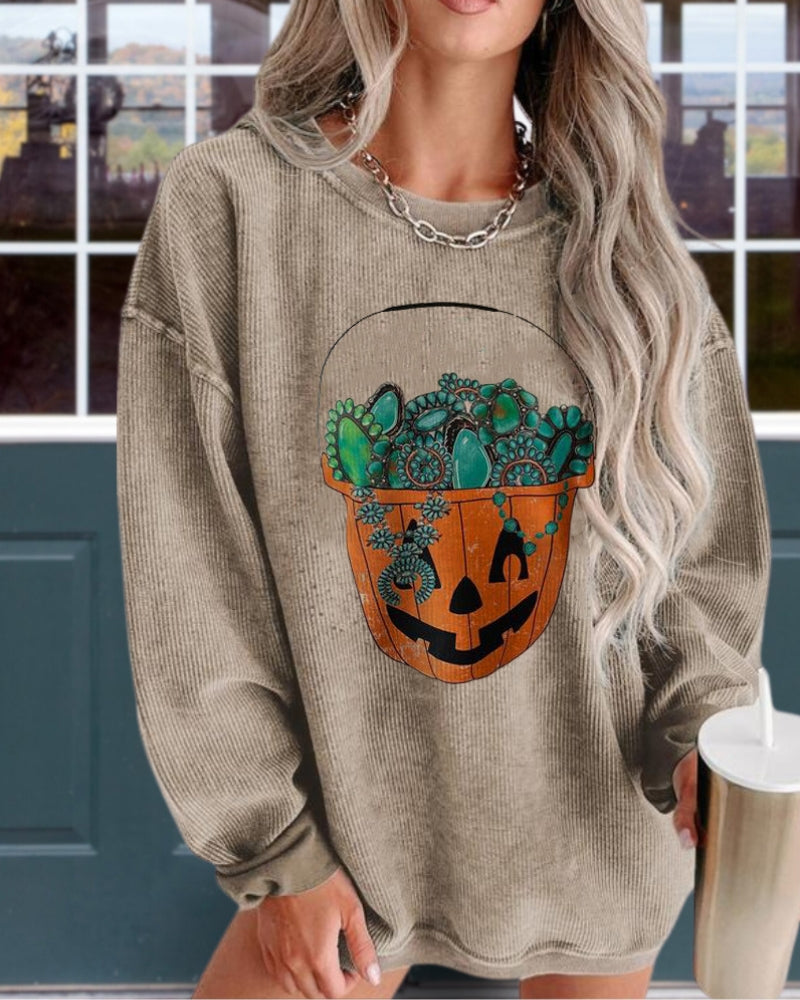 Halloween Turquoise Western Sweatshirt