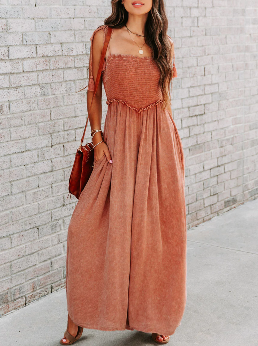 Wavy Wide Leg Jumpsuit