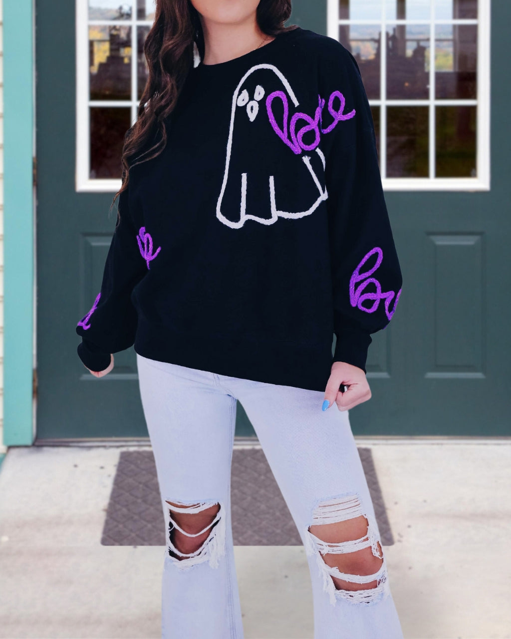 Ghost Embroidered Sweatshirt