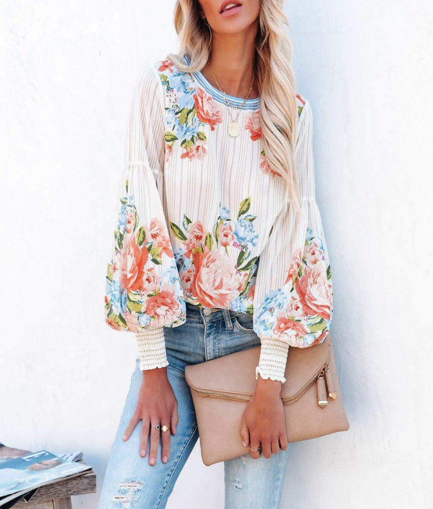 Rose Printed Blouse