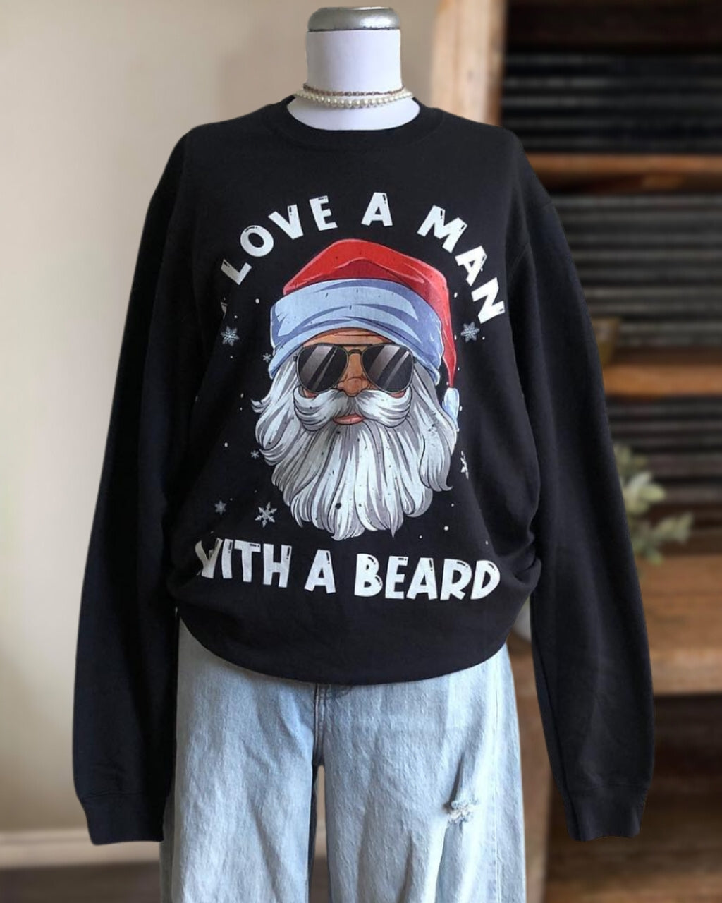 LOVE A MAN Xmas Sweatshirt