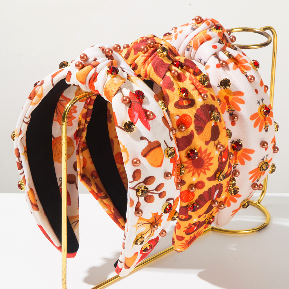 Thanksgiving Trim Beaded Headband