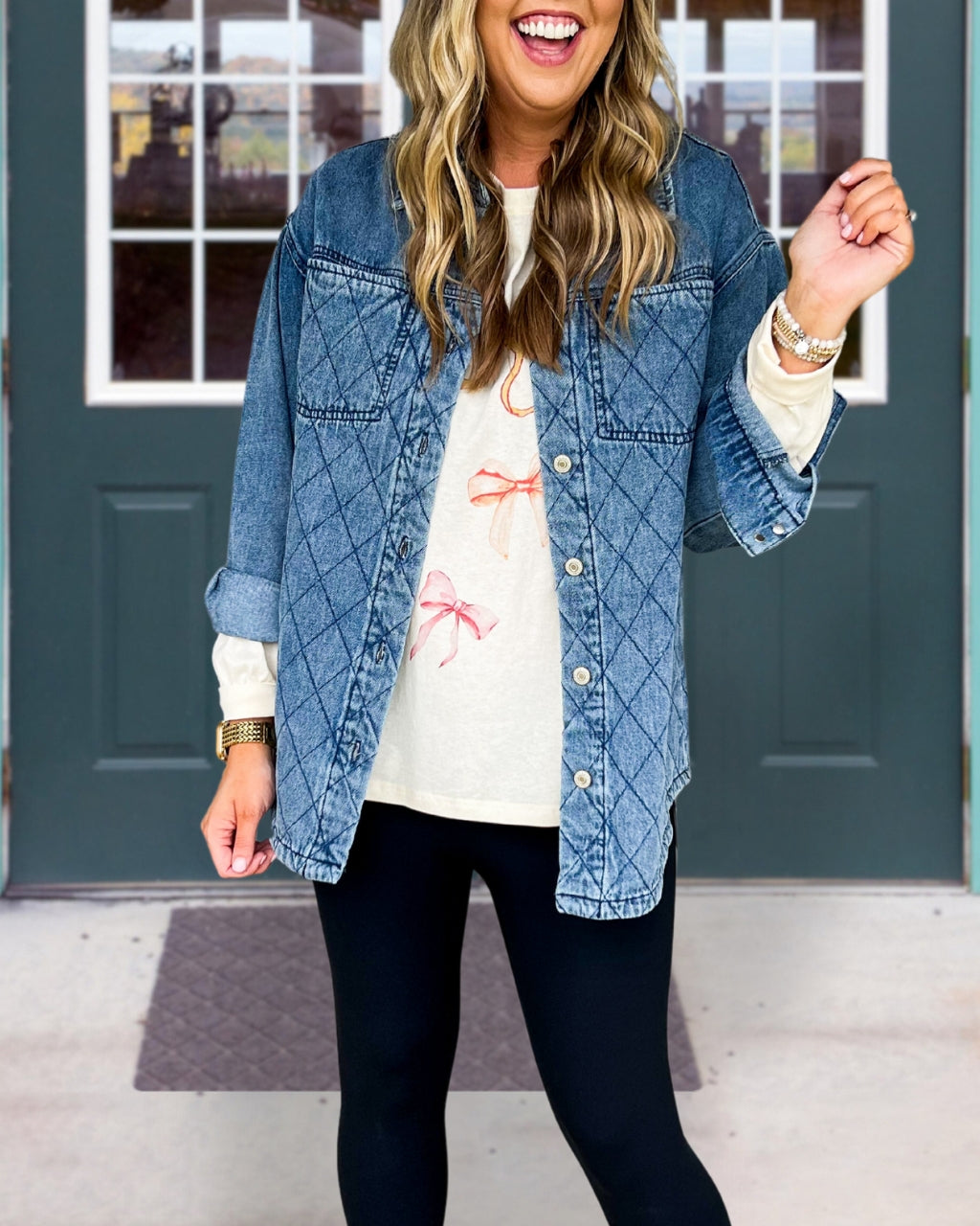 Belen Quilted Denim Jacket