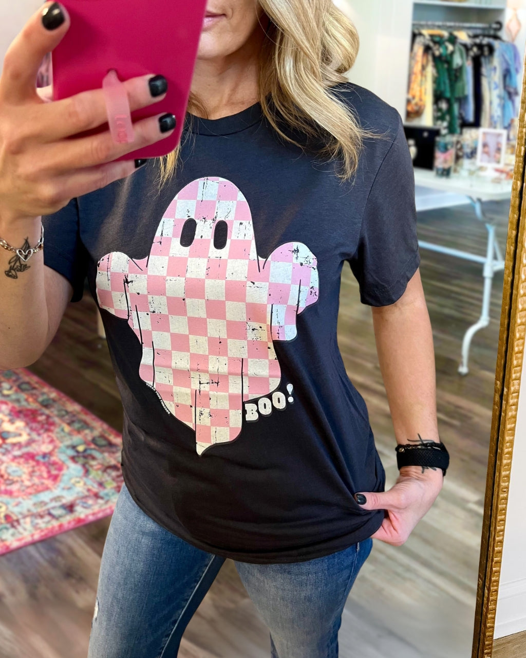 Checkered Ghost Tee