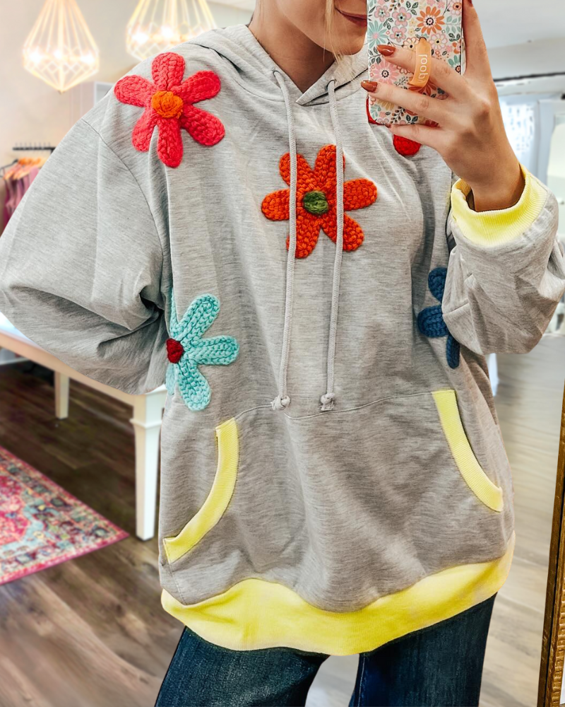 Colorful Flower Patch Hoodie