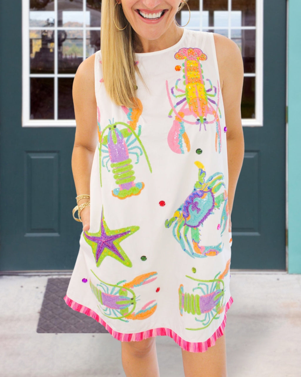 Cute Lobster Sequins Dress