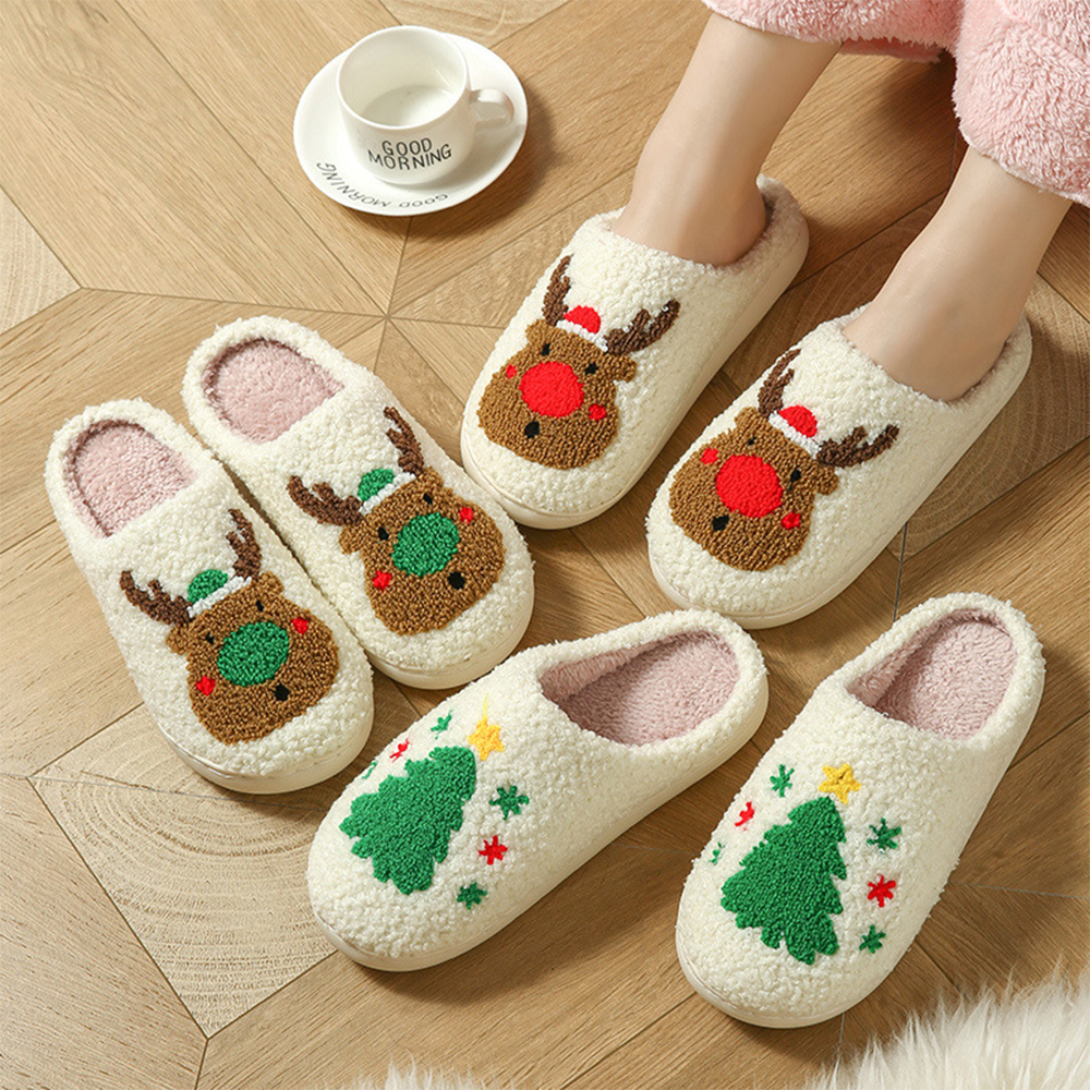 Cute Christmas Plush Slippers