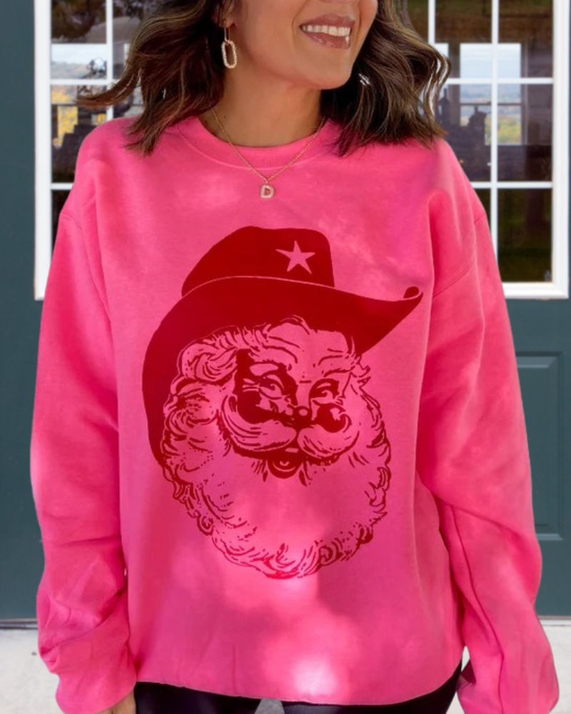 Cowboy Santa Claus Crewneck Sweatshirt