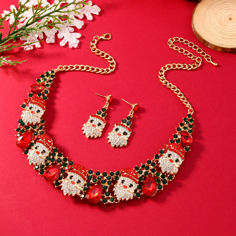Santa Claus Diamond Jewelry Set
