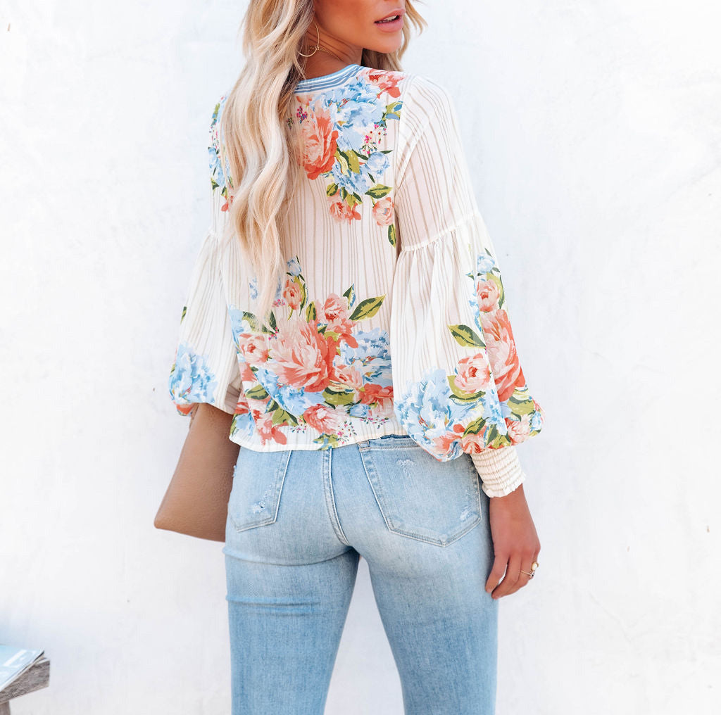 Rose Printed Blouse