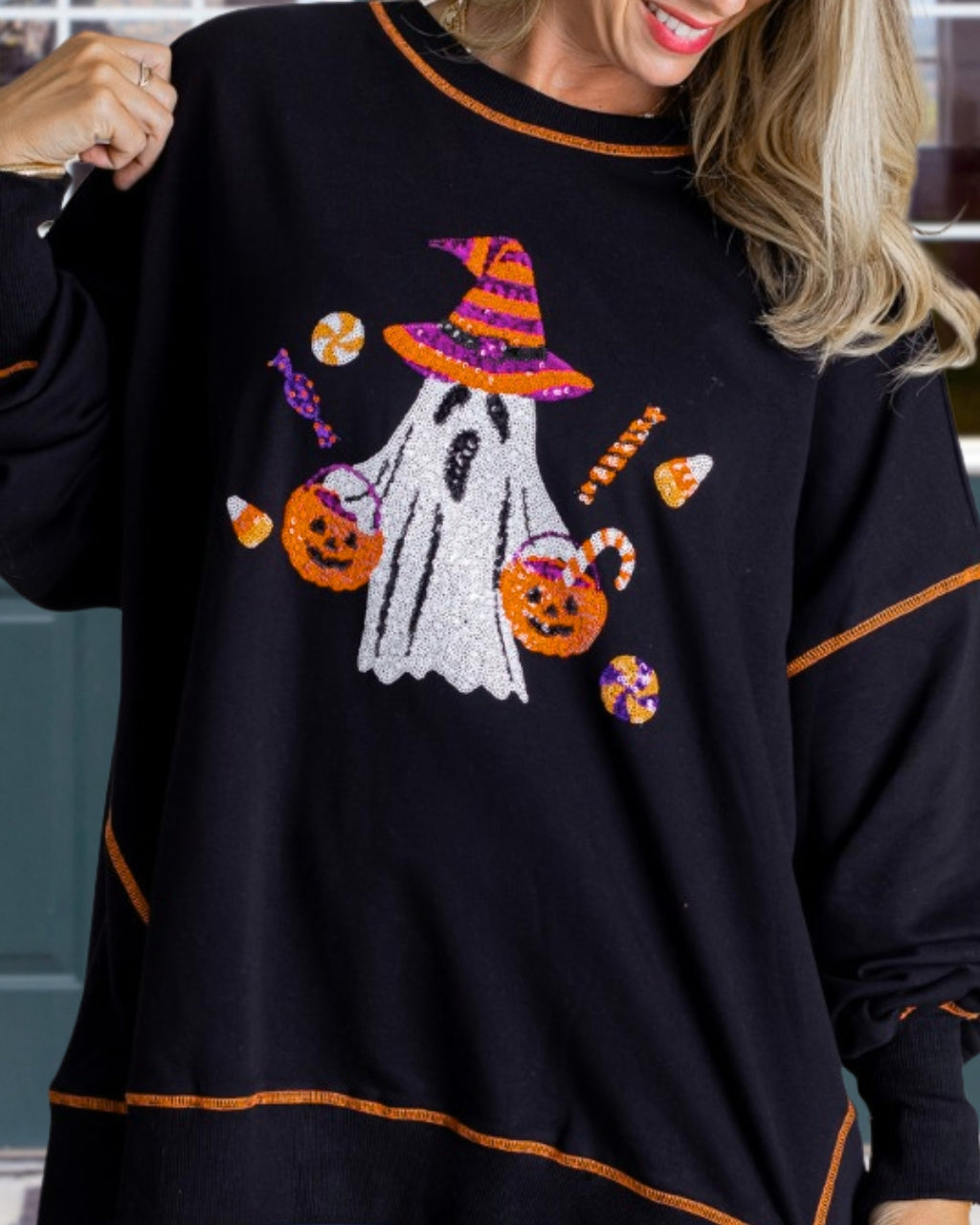 Ghost Witch Sequins Sweatshirt