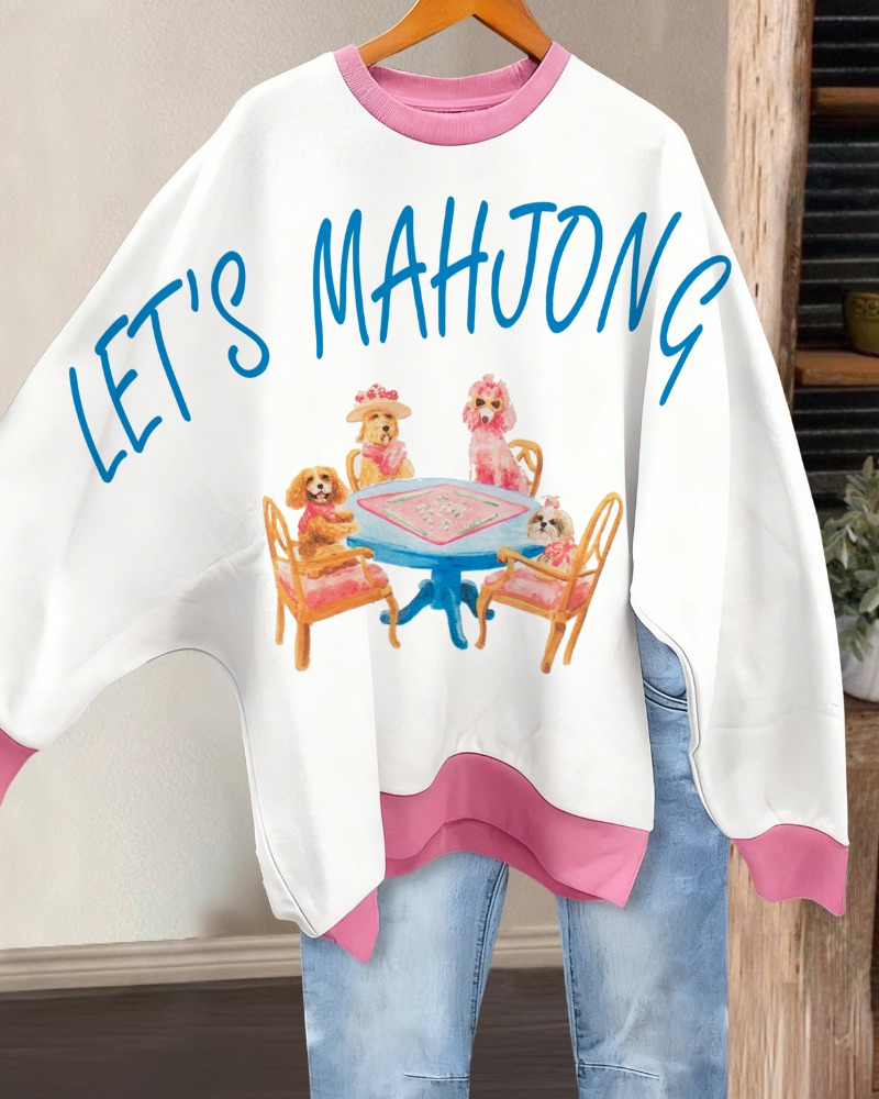 Let's Mahjong Animal Sweatshirt