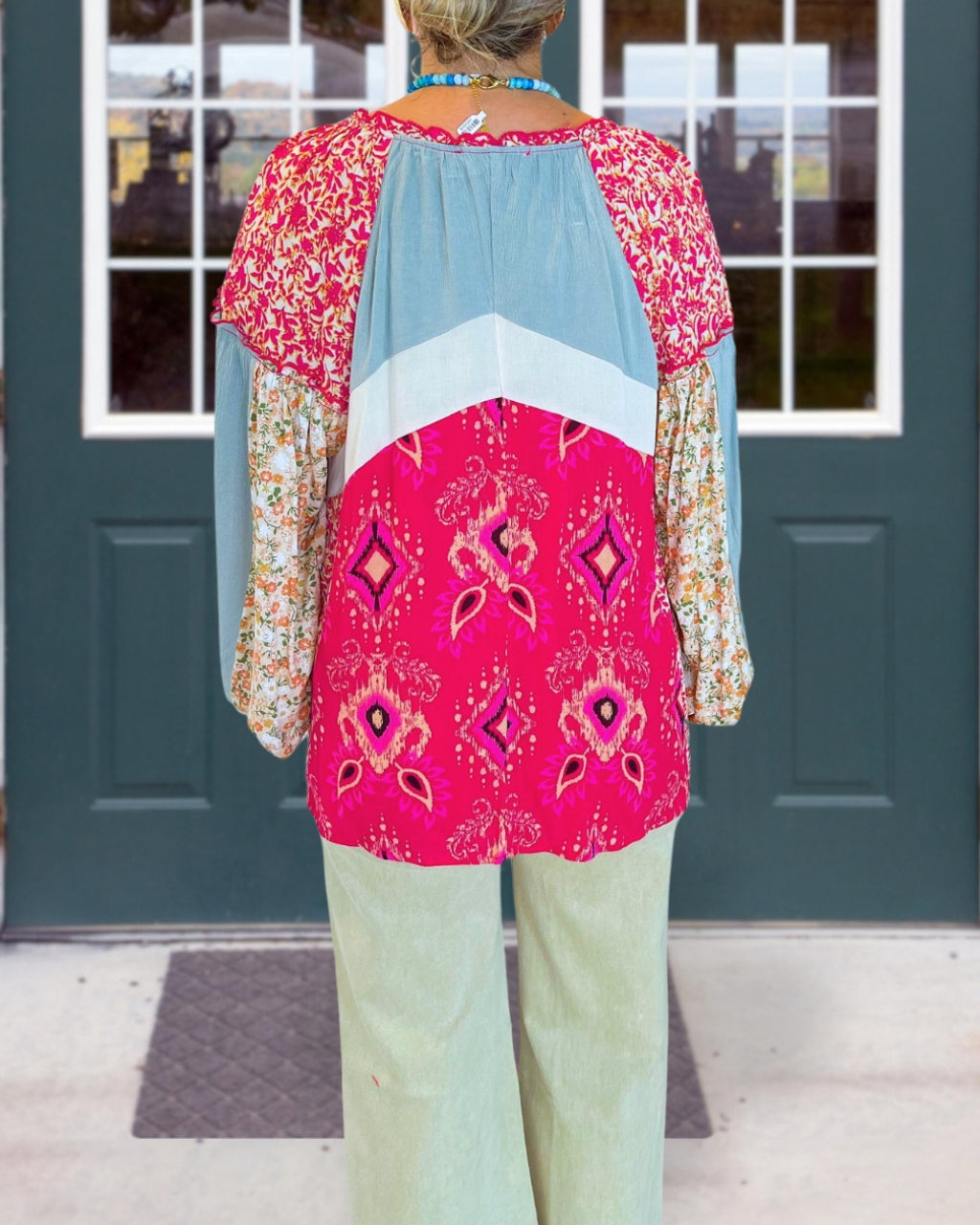 Patchwork Boho Blouse