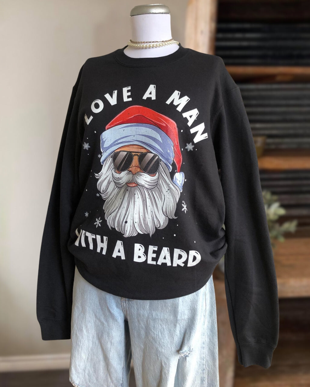 LOVE A MAN Xmas Sweatshirt