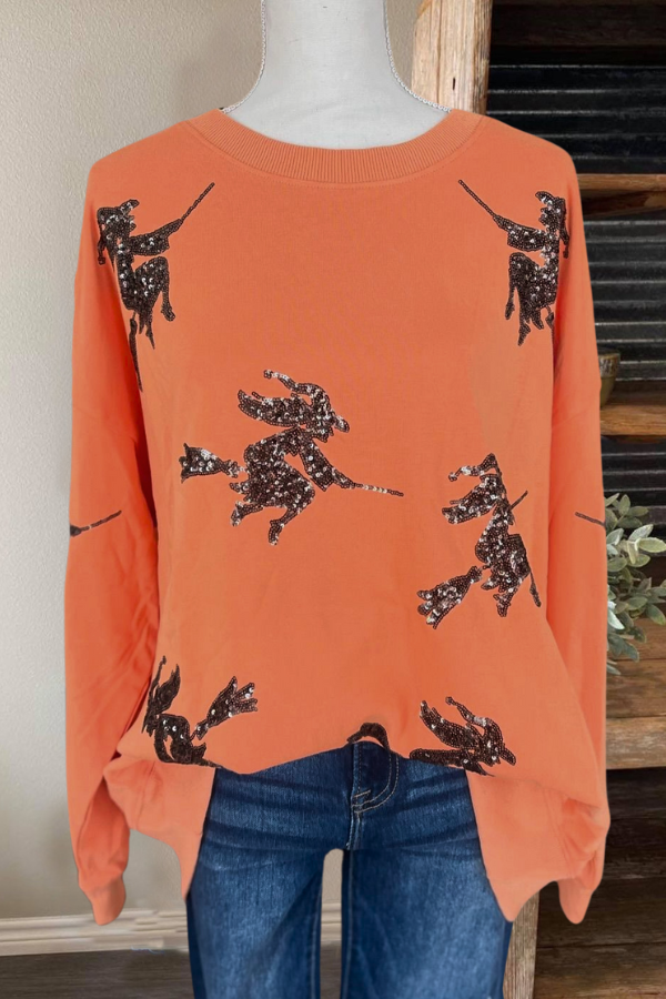 Witch Sequins Sweatshirt